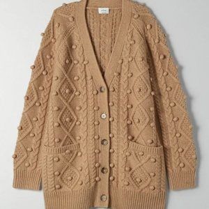Aritzia Wilfred Alps Cardigan - Size XS Camel